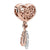 1 Piece Alloy Rhinestones Rose Gold Plated Letter Heart Shape Polished Pendant