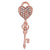 1 Piece Alloy Rhinestones Rose Gold Plated Letter Heart Shape Polished Pendant