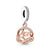 1 Piece Alloy Rhinestones Rose Gold Plated Letter Heart Shape Polished Pendant