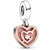 1 Piece Alloy Rhinestones Rose Gold Plated Letter Heart Shape Polished Pendant