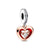 1 Piece Alloy Rhinestones Rose Gold Plated Letter Heart Shape Polished Pendant