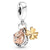 1 Piece Alloy Rhinestones Rose Gold Plated Letter Heart Shape Polished Pendant