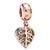 1 Piece Alloy Rhinestones Rose Gold Plated Letter Heart Shape Polished Pendant