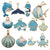 1 Piece Alloy Starfish Shell Whale Pendant