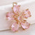 1 Piece Alloy Zircon Flower Pendant