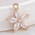 1 Piece Alloy Zircon Flower Pendant