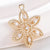 1 Piece Alloy Zircon Flower Pendant