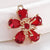 1 Piece Alloy Zircon Flower Pendant