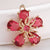 1 Piece Alloy Zircon Flower Pendant