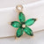 1 Piece Alloy Zircon Flower Pendant