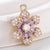 1 Piece Alloy Zircon Flower Pendant