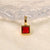 1 Piece Artificial Crystal Copper Square Pendant