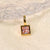 1 Piece Artificial Crystal Copper Square Pendant