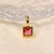 1 Piece Artificial Crystal Copper Square Pendant