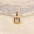 1 Piece Artificial Crystal Copper Square Pendant