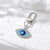 1 Piece Artistic Devil's Eye Alloy Inlay Artificial Diamond Bag Pendant Keychain