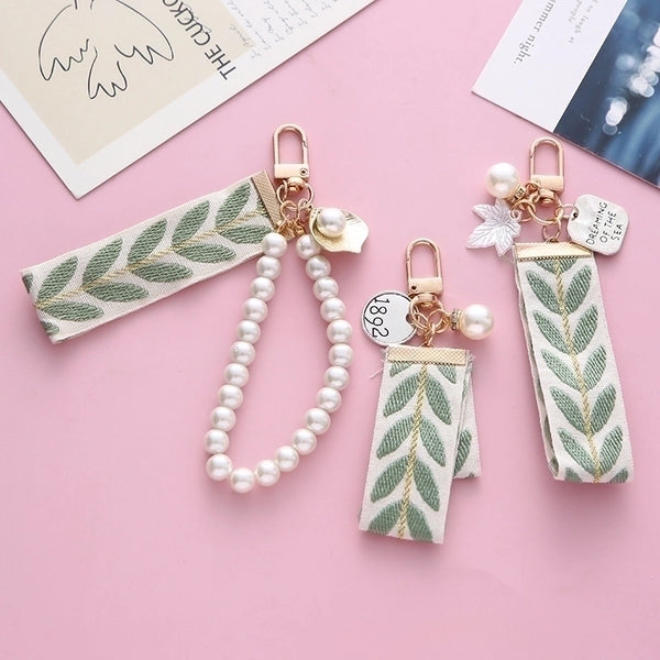 1 Piece Artistic Leaf Zinc Alloy Women's Keychain