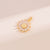 1 Piece Brass Zircon 18K Gold Plated Sunflower