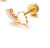 1 Piece Cartoon Style Rainbow Enamel Titanium Steel Ear Studs