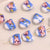 1 Piece Ceramics Square Heart Shape Flower Beads