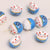 1 Piece Ceramics Square Heart Shape Flower Beads