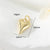 1 Piece Copper 14K Gold Plated Heart Shape Crown Cake Pendant