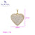 1 Piece Copper Artificial Gemstones 18K Gold Plated Heart Shape Pendant