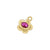 1 Piece Copper Copper Zircon 18K Gold Plated Petal Pendant