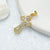 1 Piece Copper Cross Heart Shape Pendant