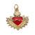 1 Piece Copper Gold Plated Geometric Heart Shape Pendant