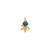 1 Piece Copper Rhinestones Color Block Pendant