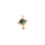 1 Piece Copper Rhinestones Color Block Pendant