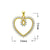 1 Piece Copper Rhinestones Heart Shape Pendant