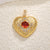 1 Piece Copper Rhinestones Heart Shape Pendant