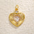 1 Piece Copper Rhinestones Heart Shape Pendant