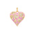 1 Piece Copper Rhinestones Heart Shape Pendant