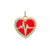 1 Piece Copper Rhinestones Heart Shape Pendant