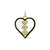 1 Piece Copper Rhinestones Heart Shape Pendant