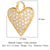 1 Piece Copper Rhinestones Heart Shape Pendant