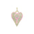 1 Piece Copper Rhinestones Heart Shape Pendant