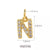 1 Piece Copper Zircon 14K Gold Plated Inlay Polished Pendant