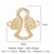 1 Piece Copper Zircon 18K Gold Plated Angel