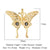 1 Piece Copper Zircon 18K Gold Plated Bee Dragonfly Butterfly