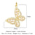 1 Piece Copper Zircon 18K Gold Plated Bee Dragonfly Butterfly