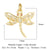 1 Piece Copper Zircon 18K Gold Plated Bee Dragonfly Butterfly