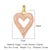 1 Piece Copper Zircon 18K Gold Plated Cross Heart Shape Crown