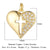 1 Piece Copper Zircon 18K Gold Plated Cross Heart Shape Crown