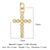 1 Piece Copper Zircon 18K Gold Plated Cross Moon Eye