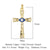 1 Piece Copper Zircon 18K Gold Plated Cross Star