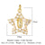 1 Piece Copper Zircon 18K Gold Plated Cross Star